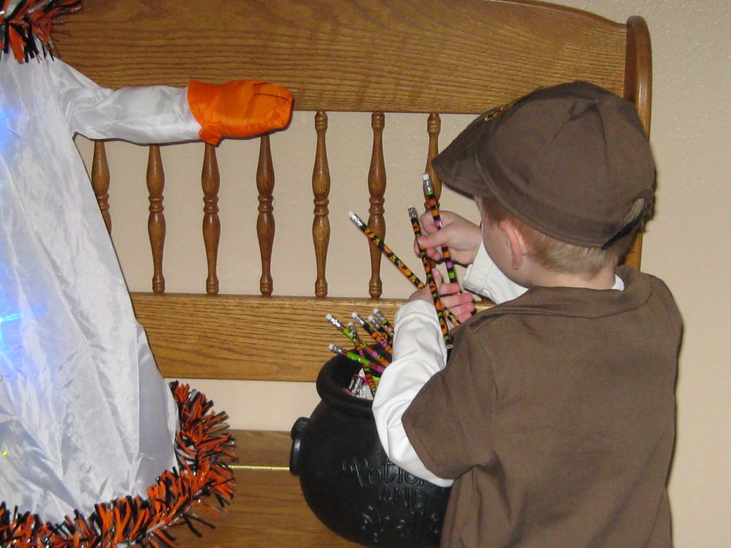 UPS Driver checks his pencils