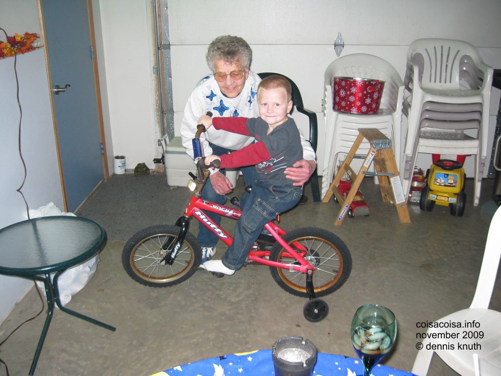 Emo and Jared on his bicycle