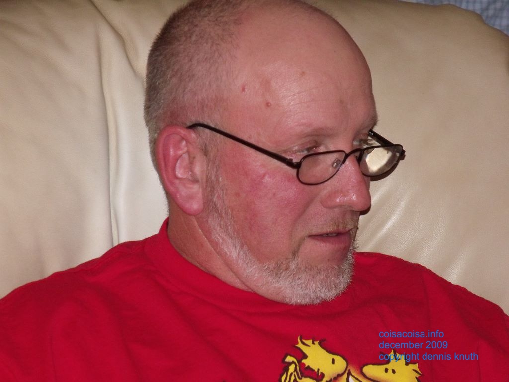 Grandpa Gary watching everyone open their presents