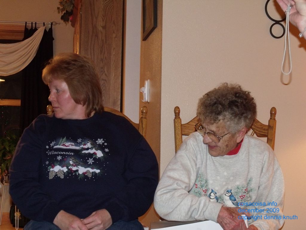 Karen and Emogne on Christmas in the year of 2009