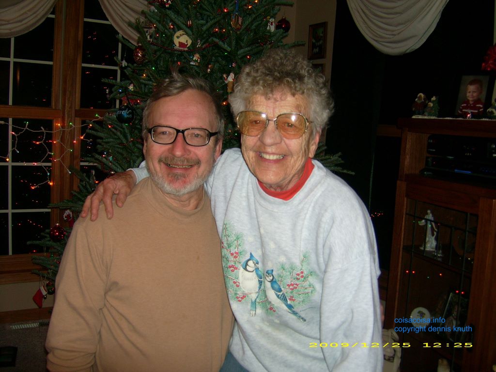 Happy son Dennis with his Happy Mother on Christmas