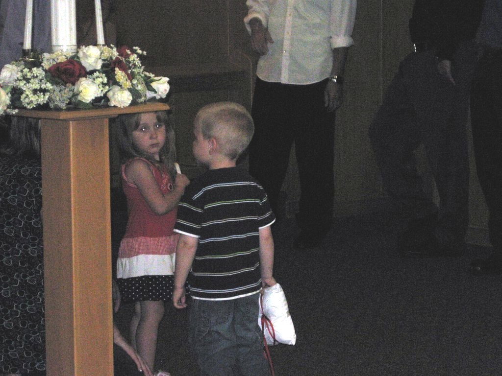 The Flower Girl and the Ring Bear Practice being Kids