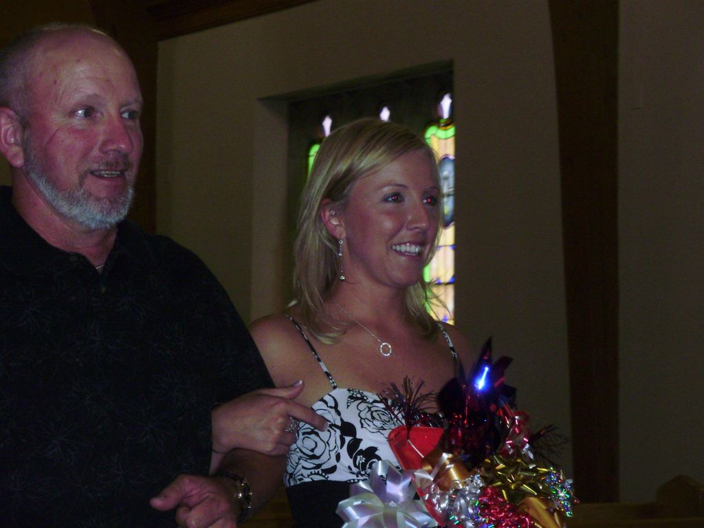 Father of the Bridge and the Bride Rehearse