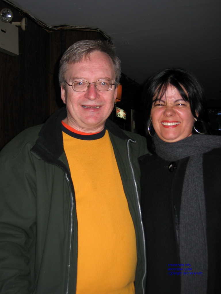 Dennis and Helenice celebrating