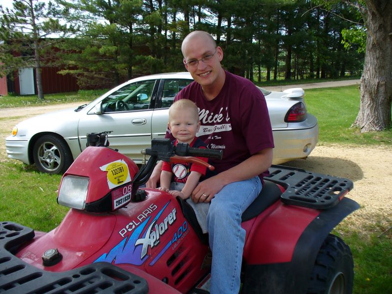 Nathan and Jared on Sherri's 4 Wheeler