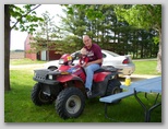 Nathan on Sherri's 4 Wheeler with Jared