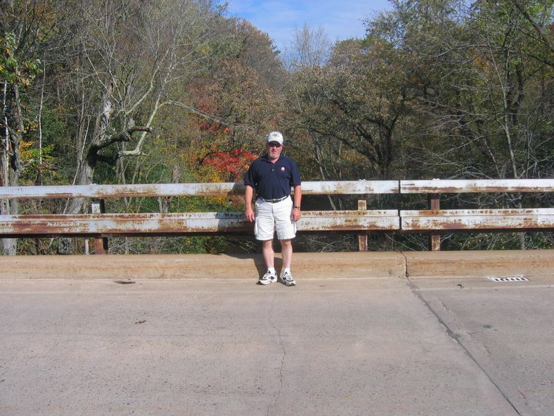Bridge over Bridge Creek with Gary