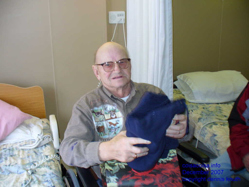 Dad opens a gift at Dove