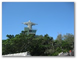 Entering the monument at Corcovado