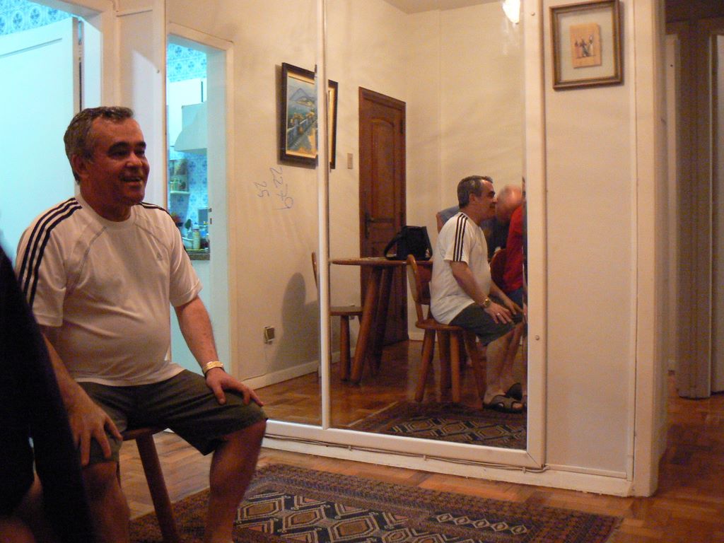 Helton in the Mirror in Rio de Janeiro