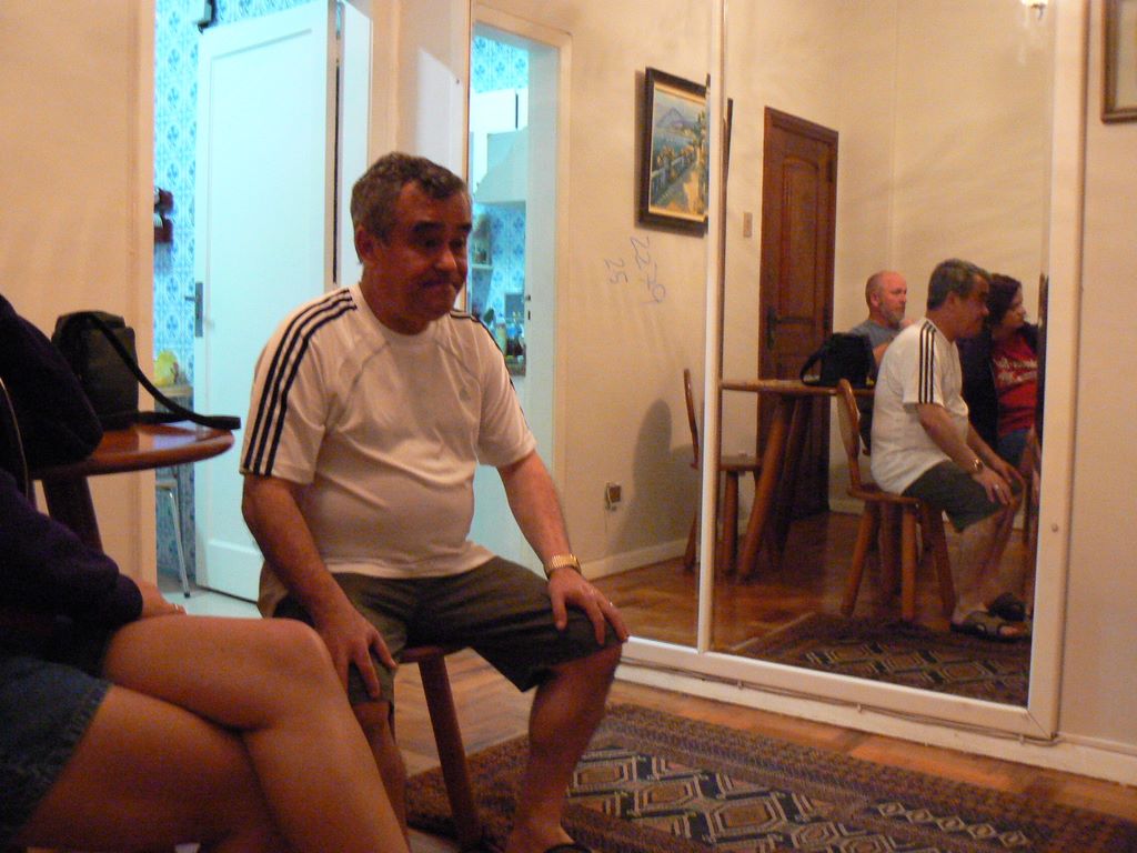 Gary looks tired in the mirror too