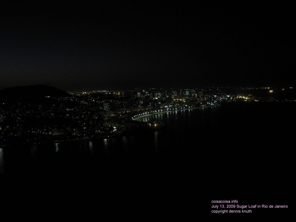 Sugary Loaf bay at night