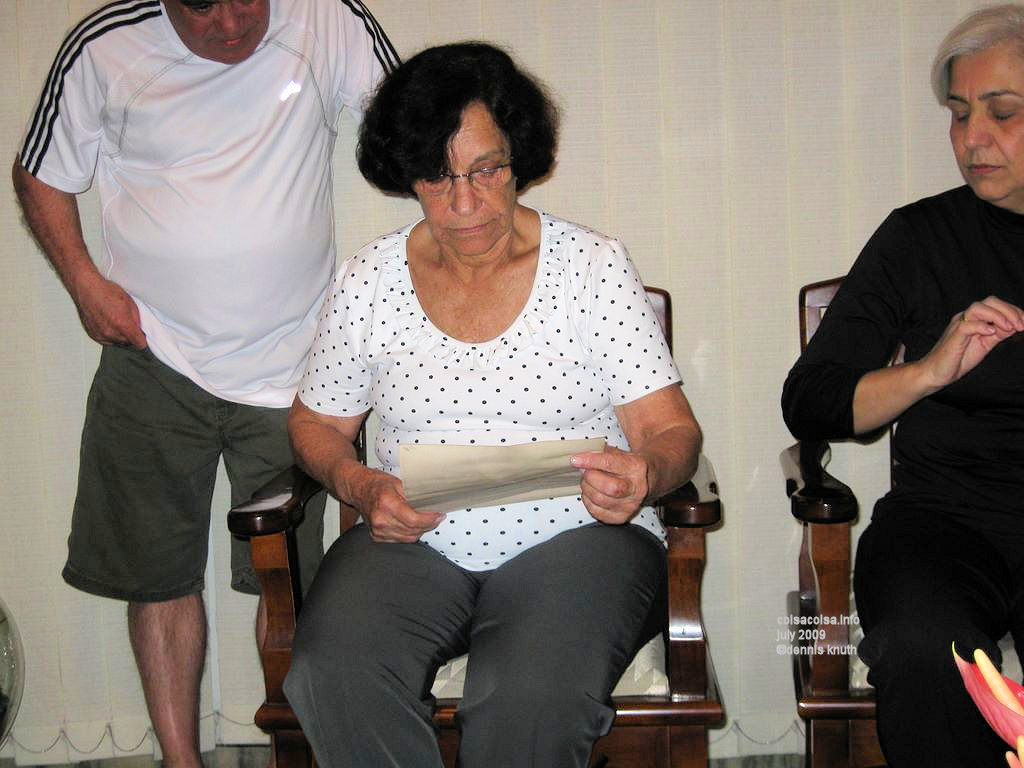 Vicentina reads her Birthday Proclamation