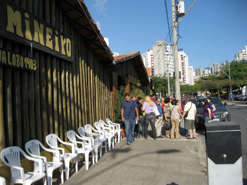 Leaving Chall Mineiro restaurant