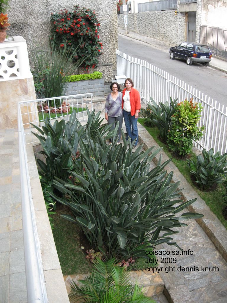 Vicentina and Sherri in the garden