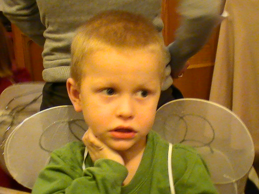 Jared at his Christmas Church Program as an angel