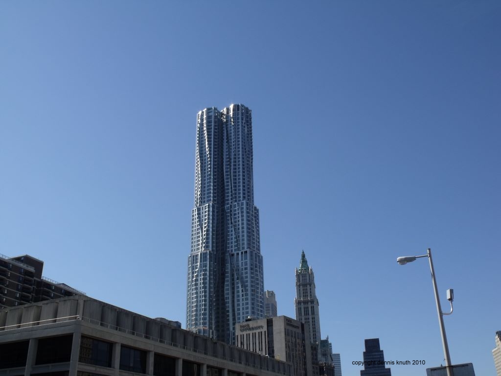 Twisting new residential apartment building in Manhattan