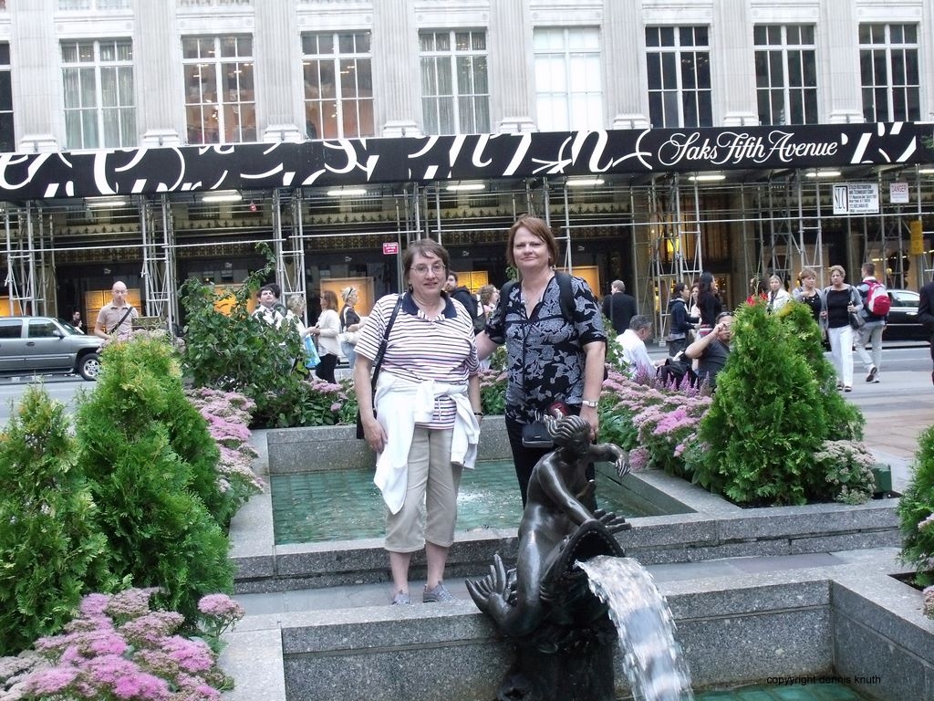 Sally and Sherri in the Rocefeller Channel Gardens