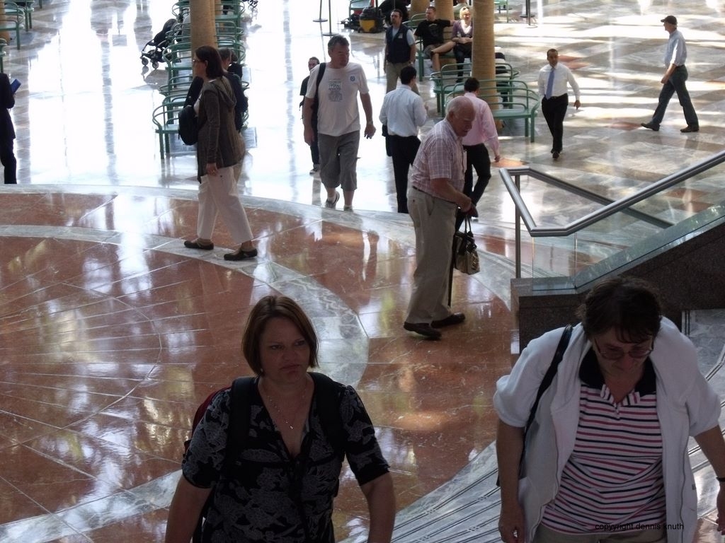 Sally and Sherri in the World Financial Center Winter Garden