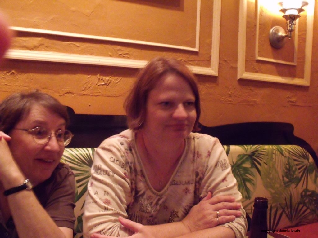 Sherri and Sally waiting for service