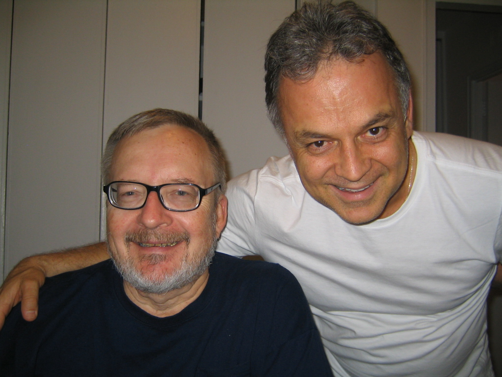 Getting friends drinking beer Tarcisio and Dennis