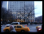 Taxi near the Plaza Hotel at Christmas Time