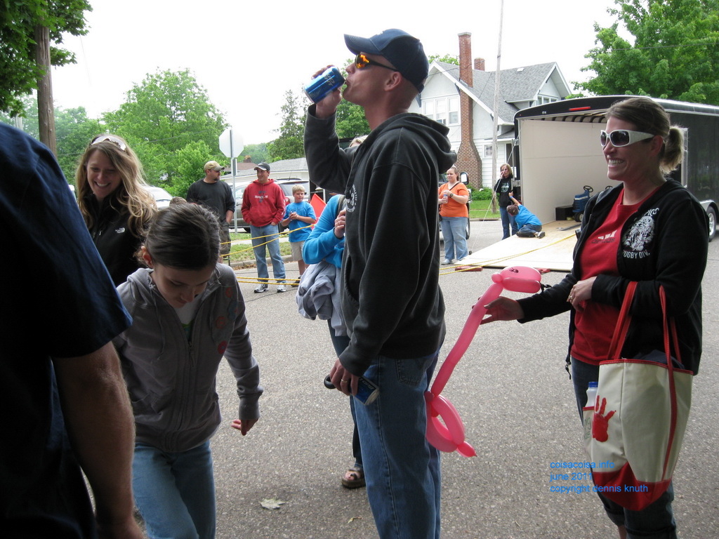 Nathan sips a beer and Kelly waits