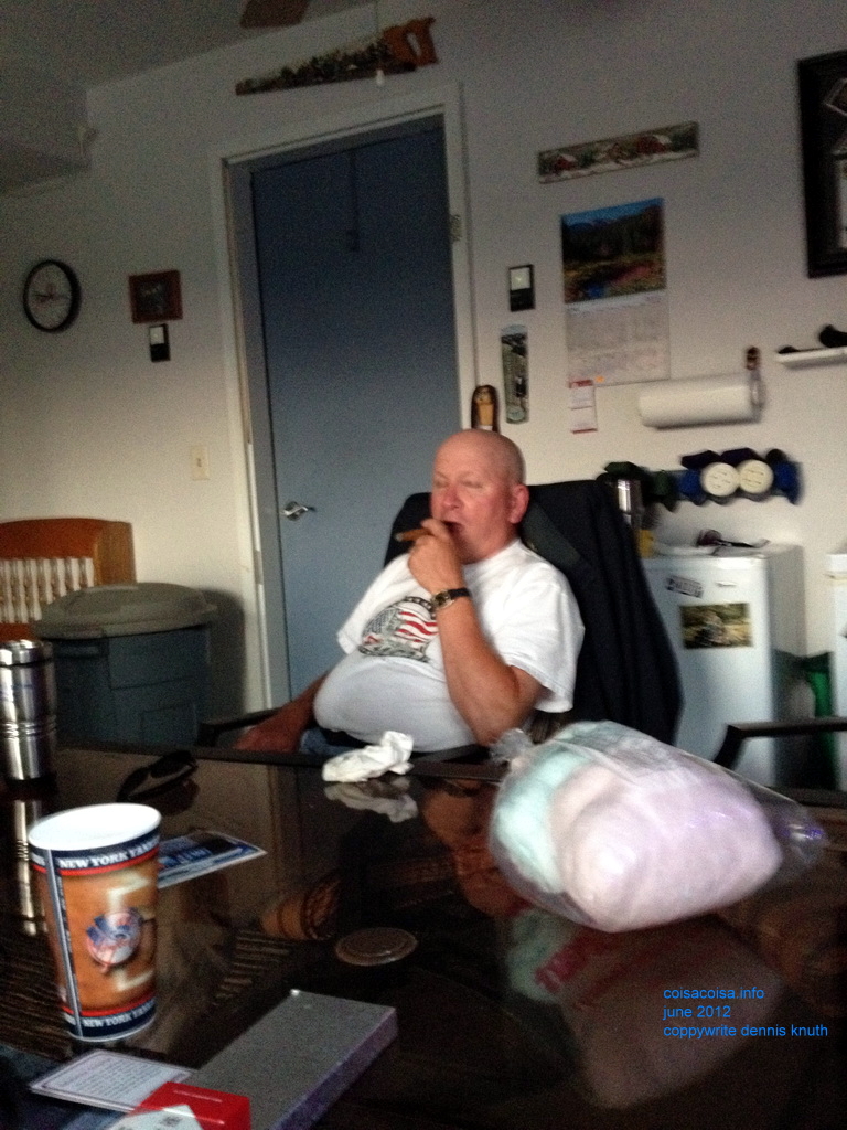 Gary smoking a cuban cigar