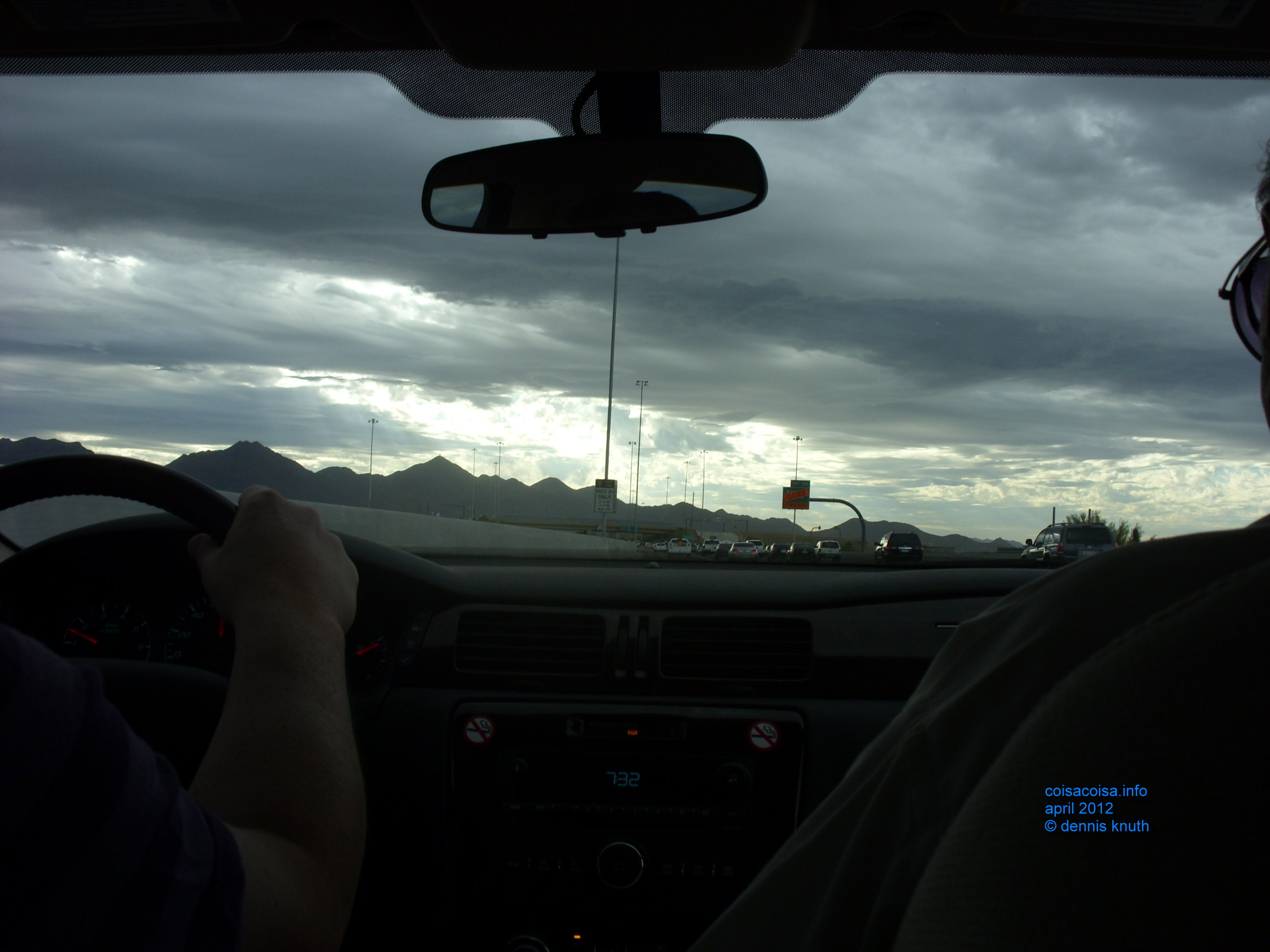 Heading out to a rainy moring on the desert