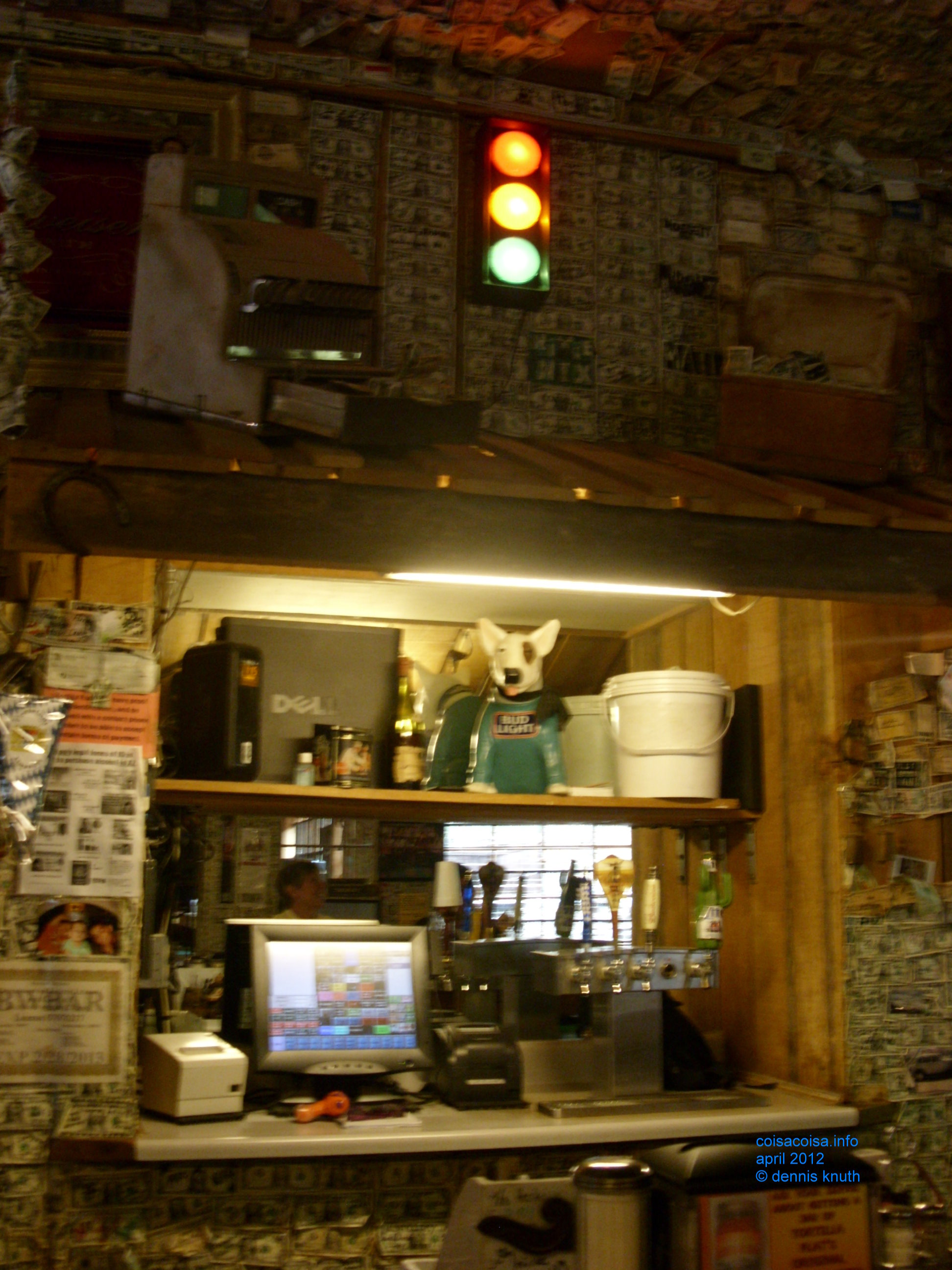 Behind the bar at Tortilla Flat Arizona