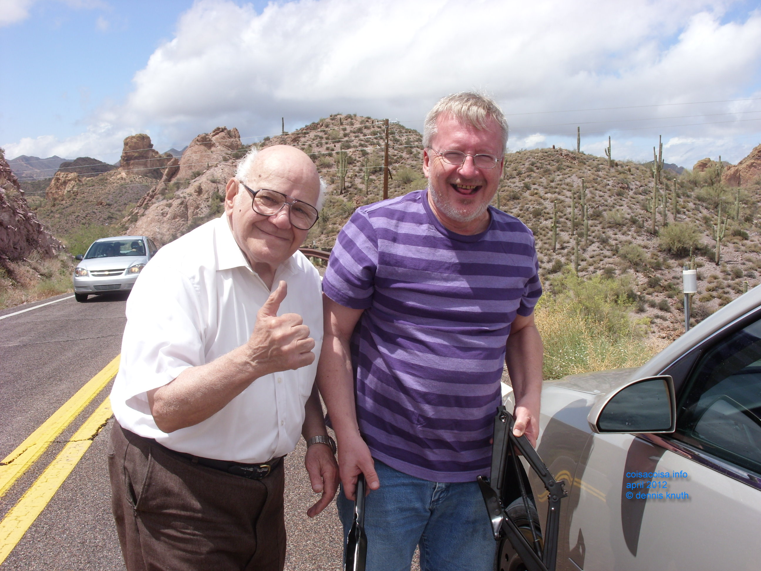 Dennis and Orestus joke about a flat tire