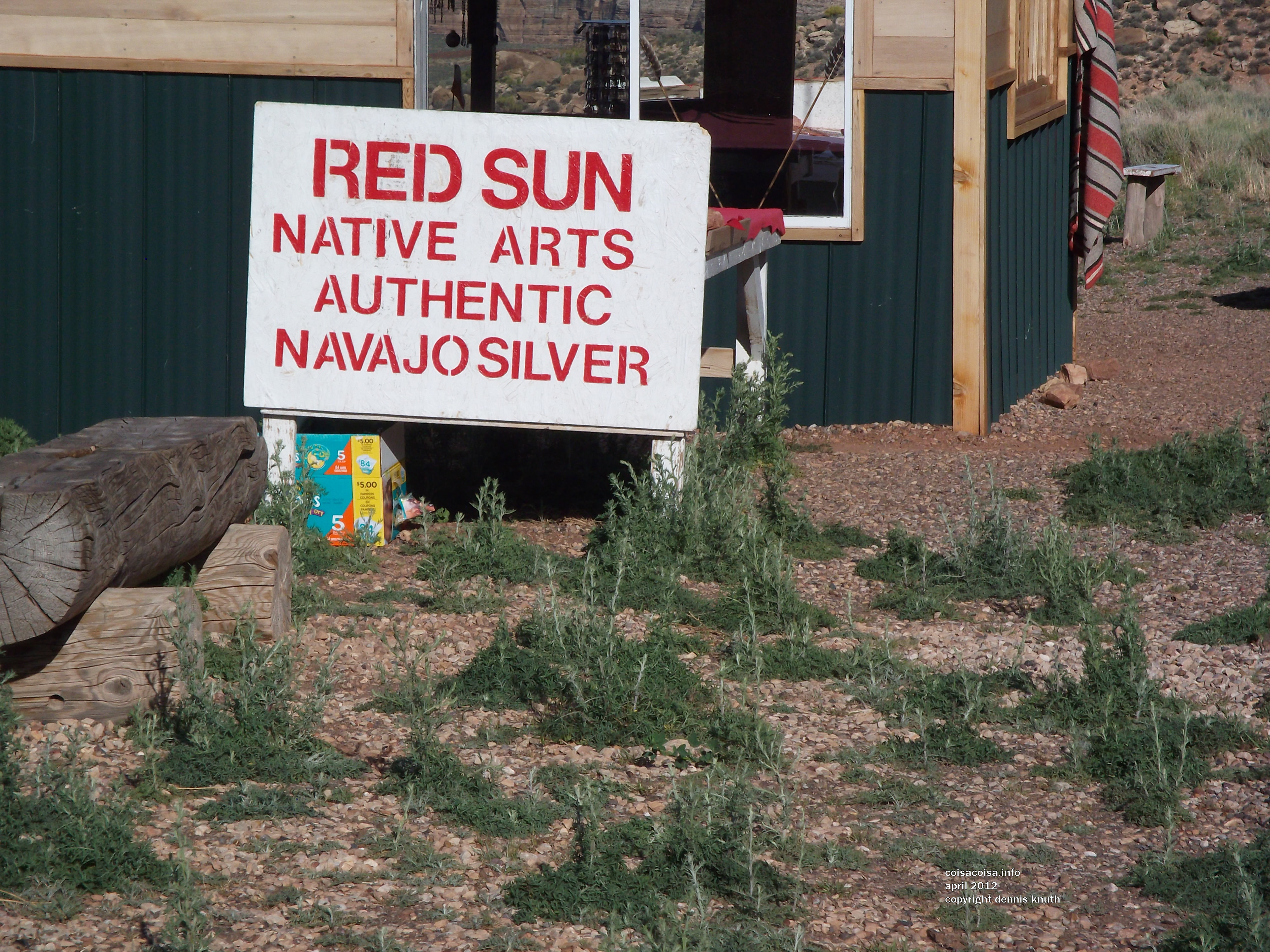 Navajo Art Stand on Highway 64 coming down from the Grand Canyon