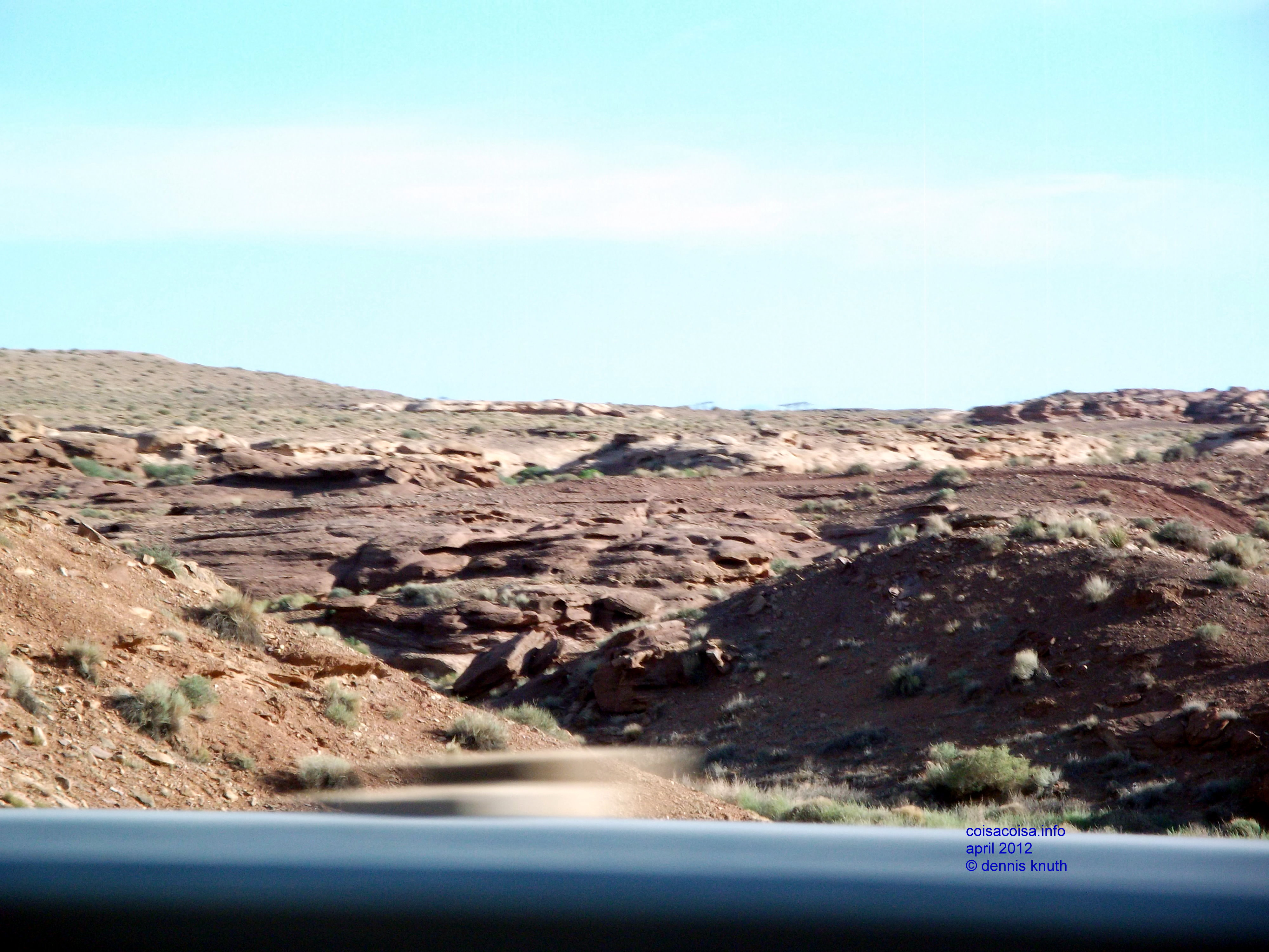 Painted desert tableau like a moonscape and hardscrabble