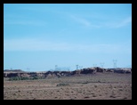 Power lines on the Painted Desert