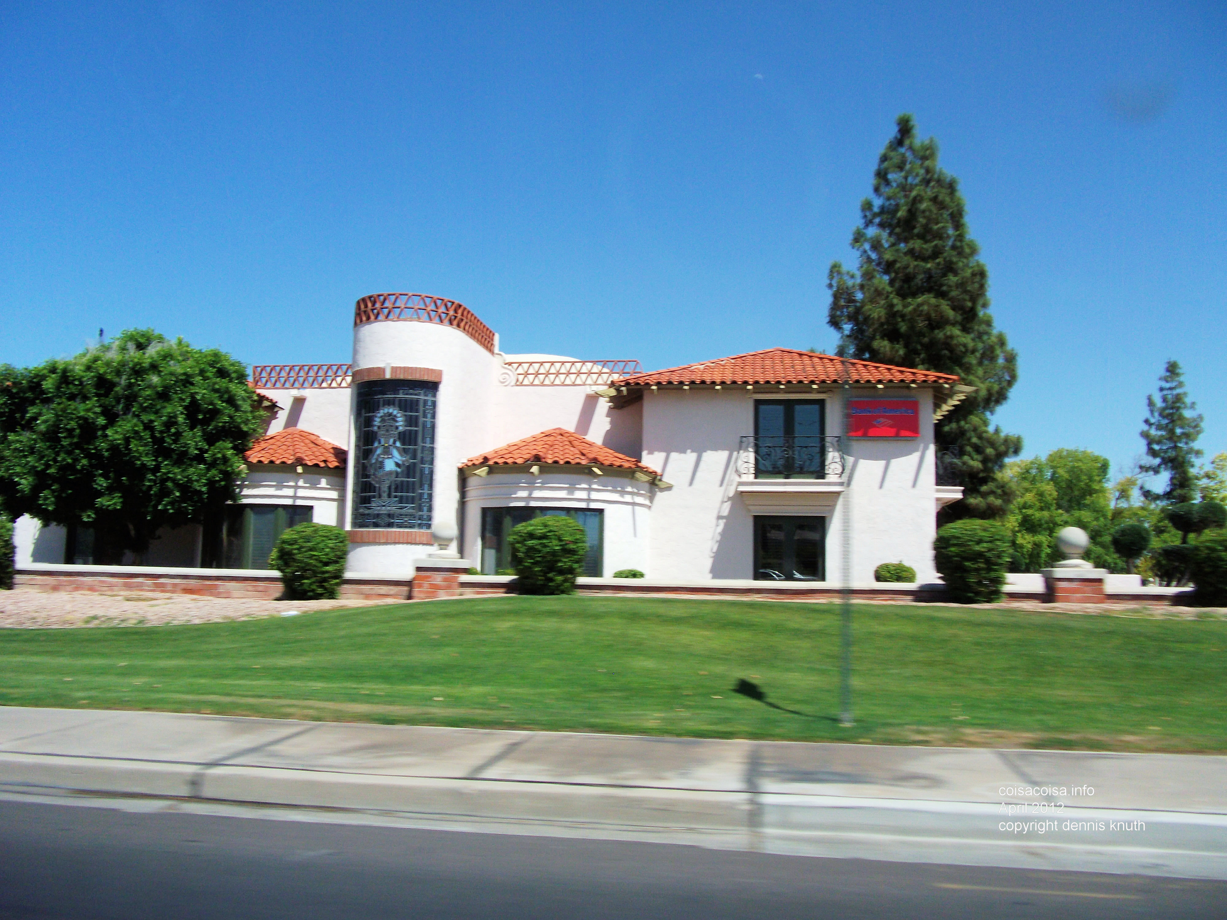 Church with a stained glass window in Scottsdale AZ