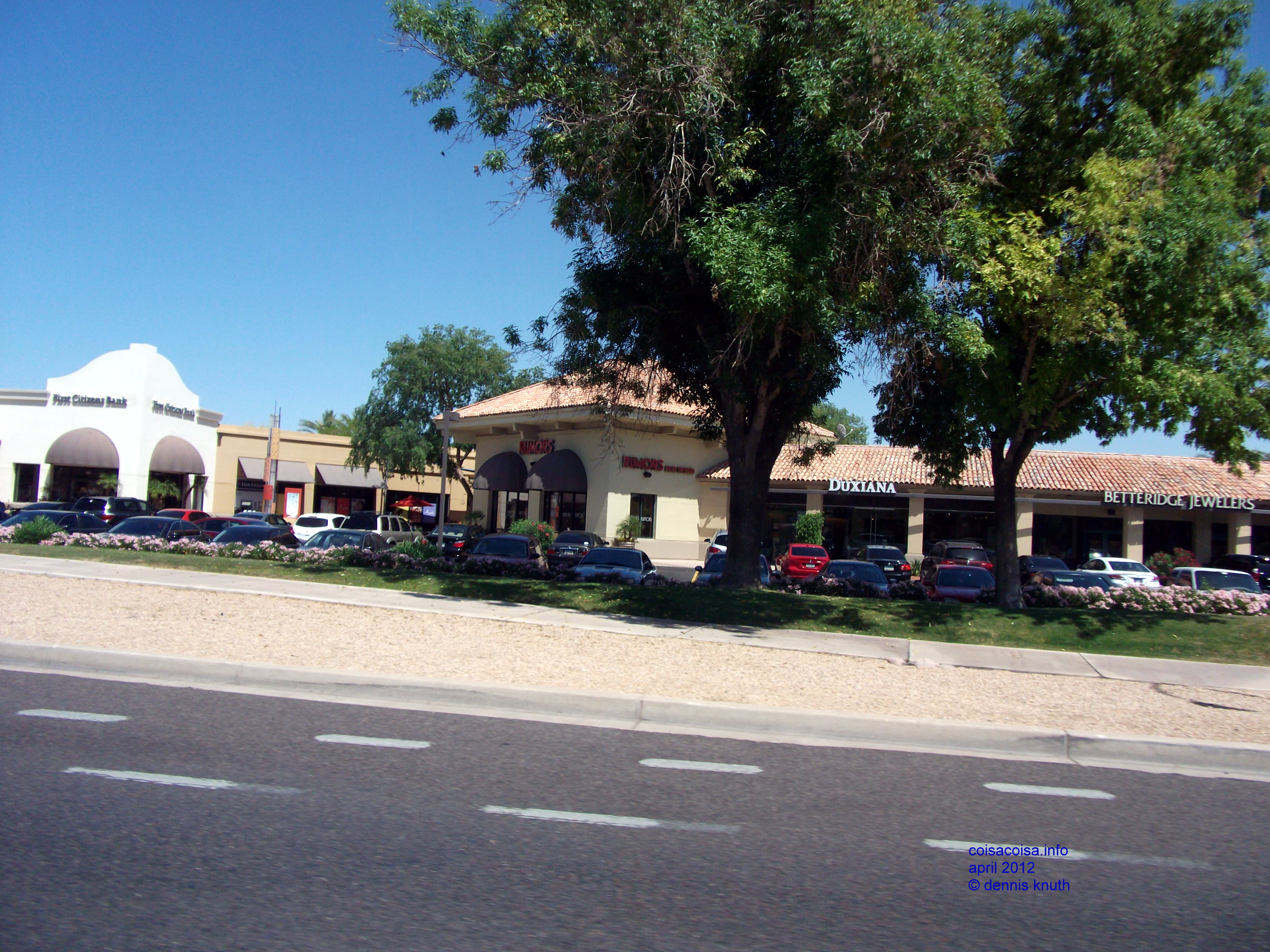 Sunshine on the streets of Scottsdale