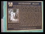 Historical Husbands Alley Plaque Jerome Arizona