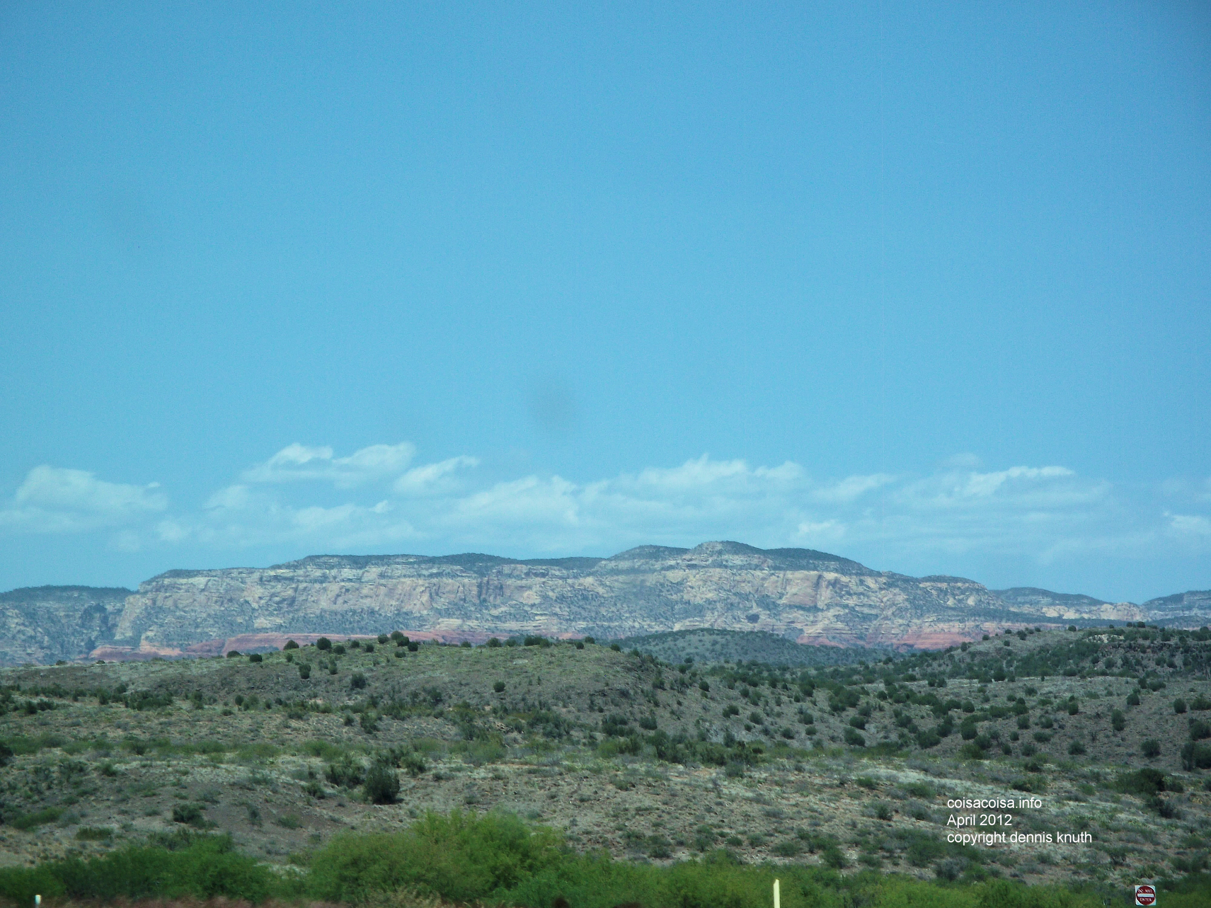 Moving up the desert highway, I-17, toward Sedona