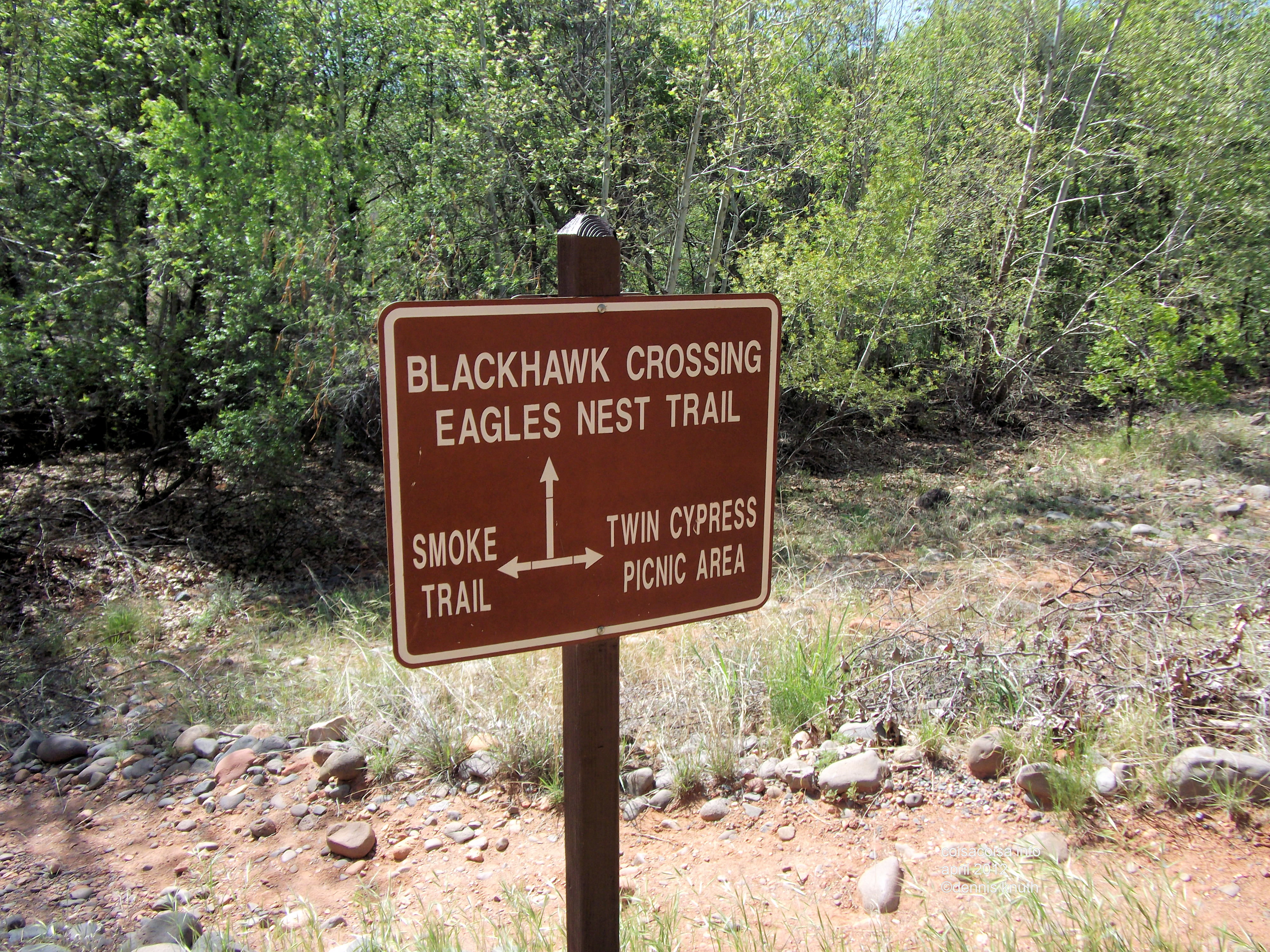 Blackhawk Crossing on a hiking trail in Sedona