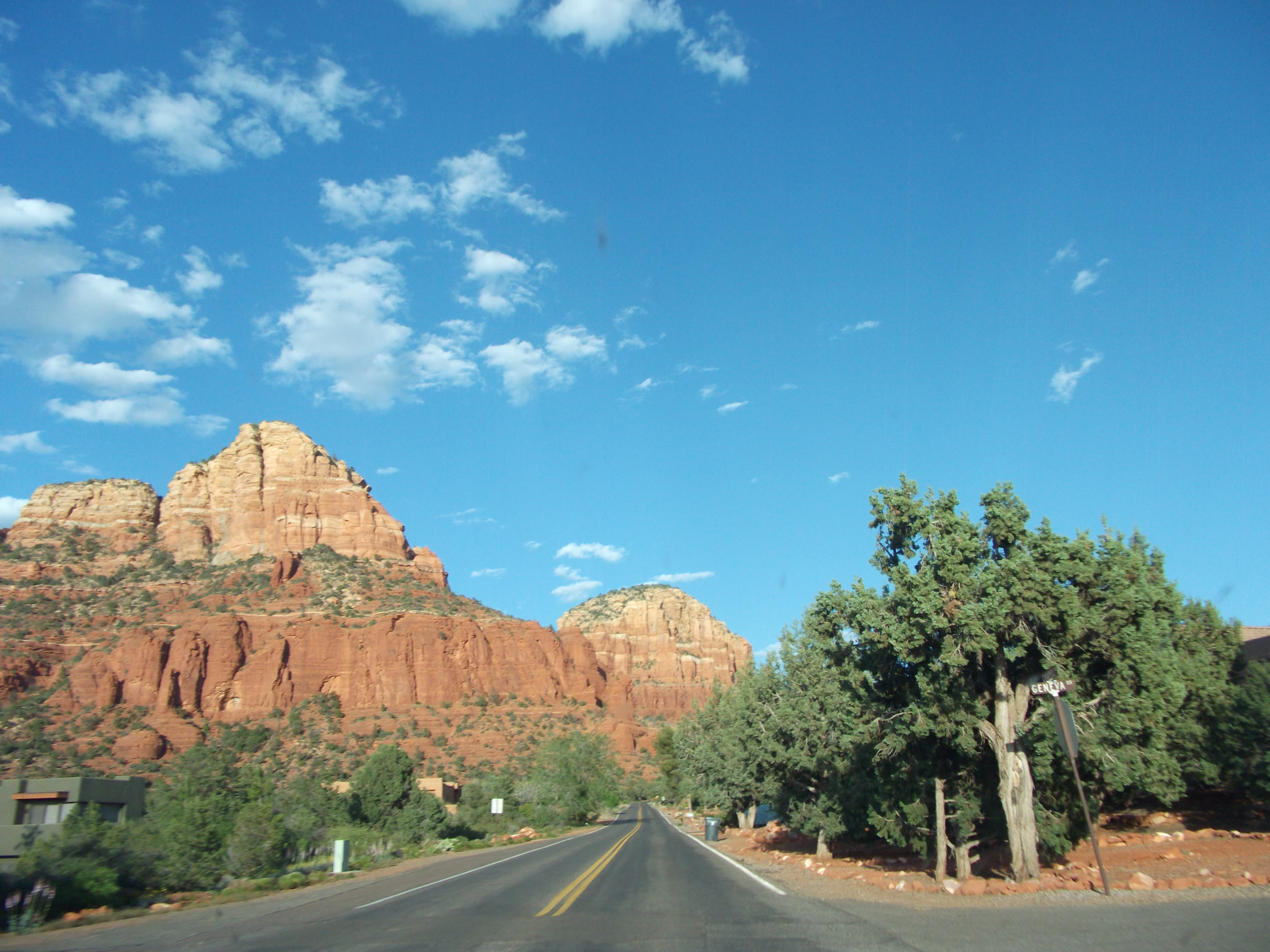 Driving into Sedona Spires