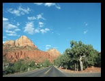 Driving into Sedona Spires