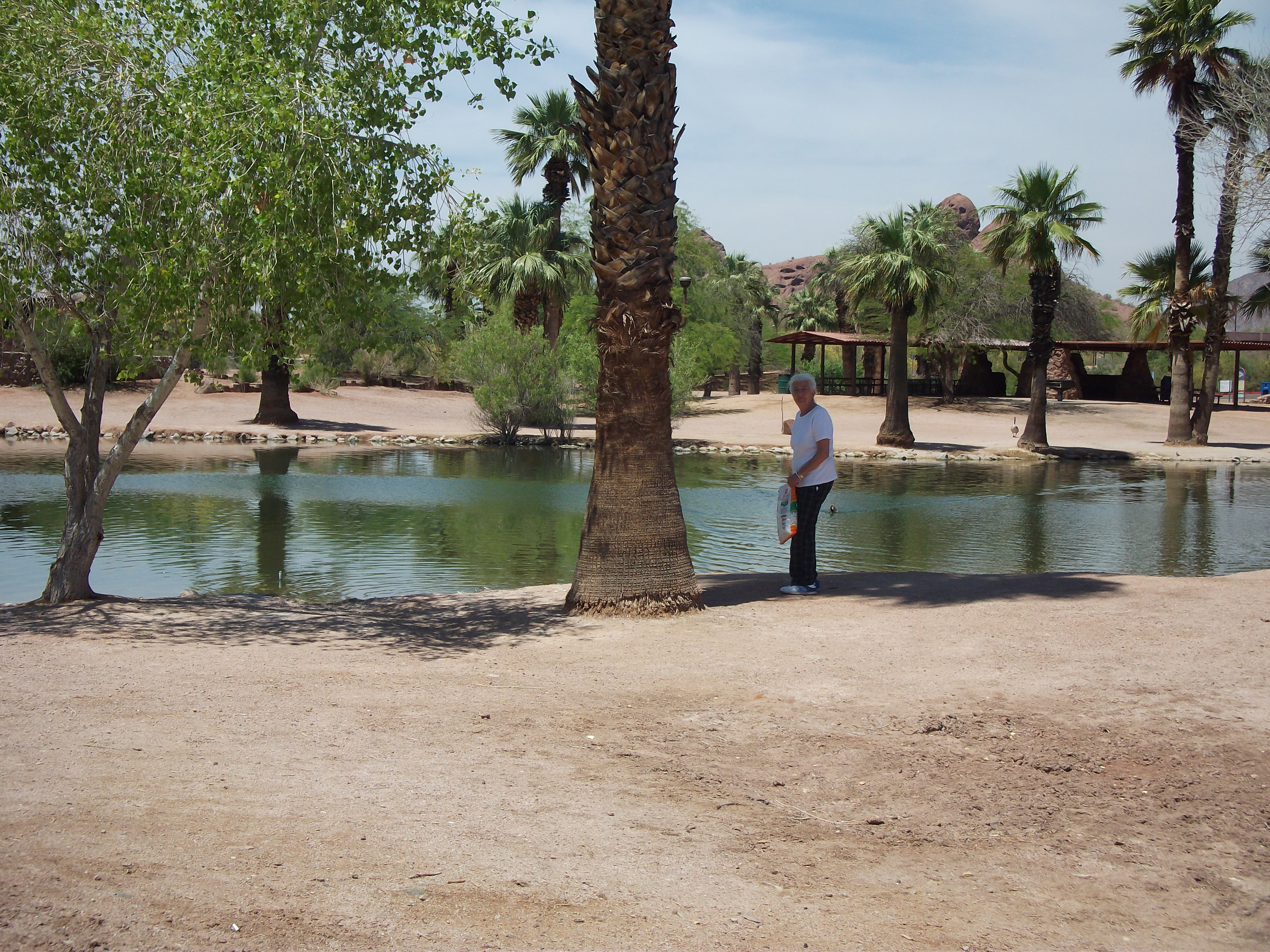 Stella Feeds the Birds in Papago Park