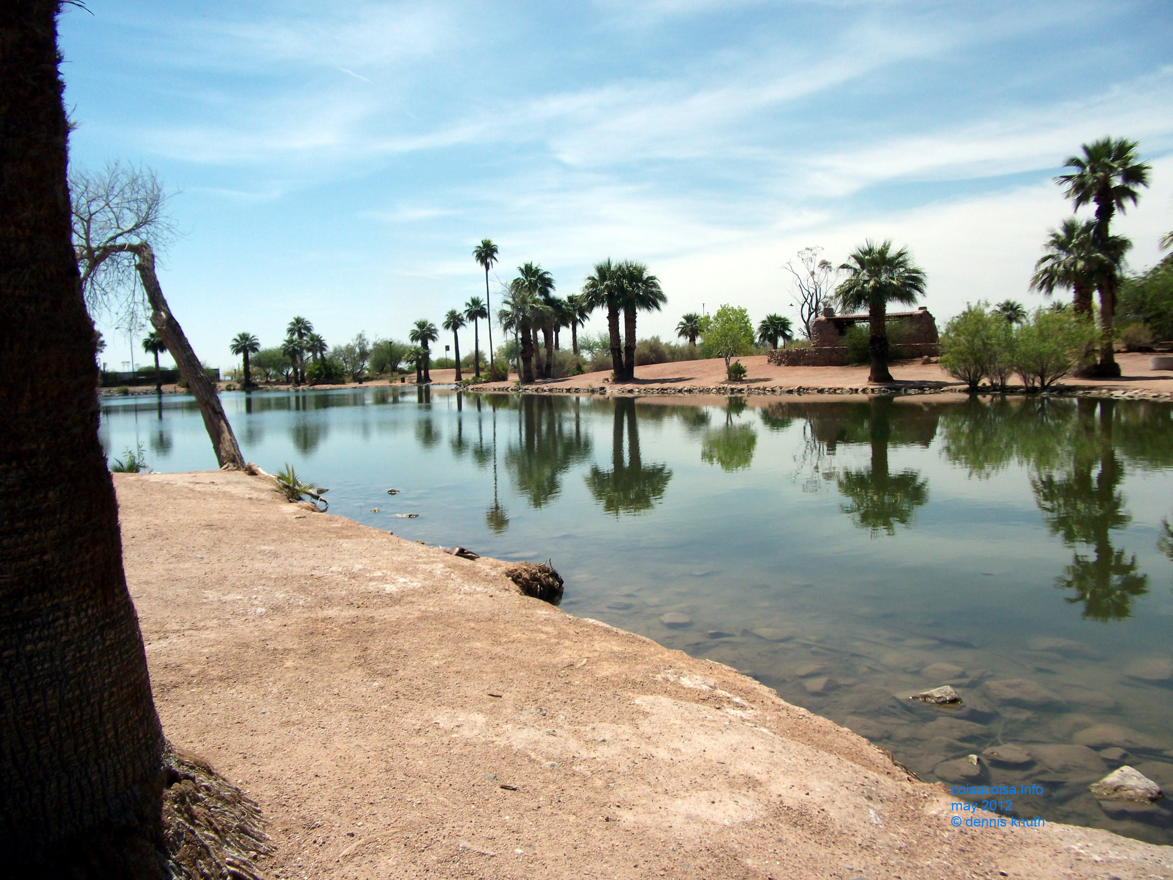 Papago Park Lake Shore perfect reflection