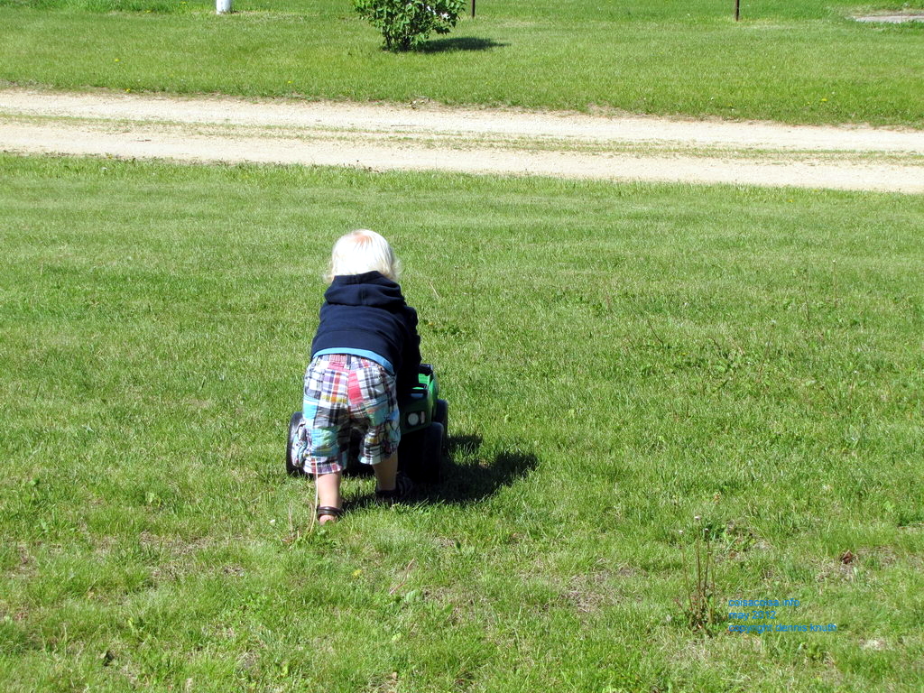 Colin with a tractor