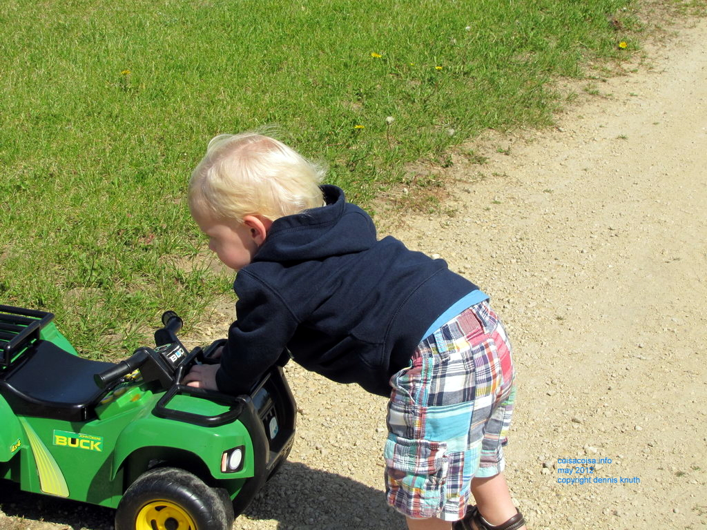 Colin with a tractor