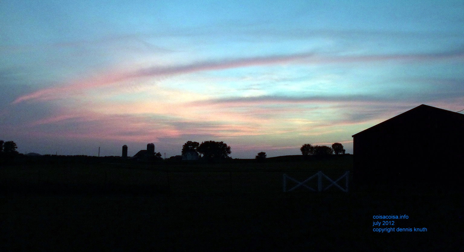 Sunset in the lowering light of a Durand Summer