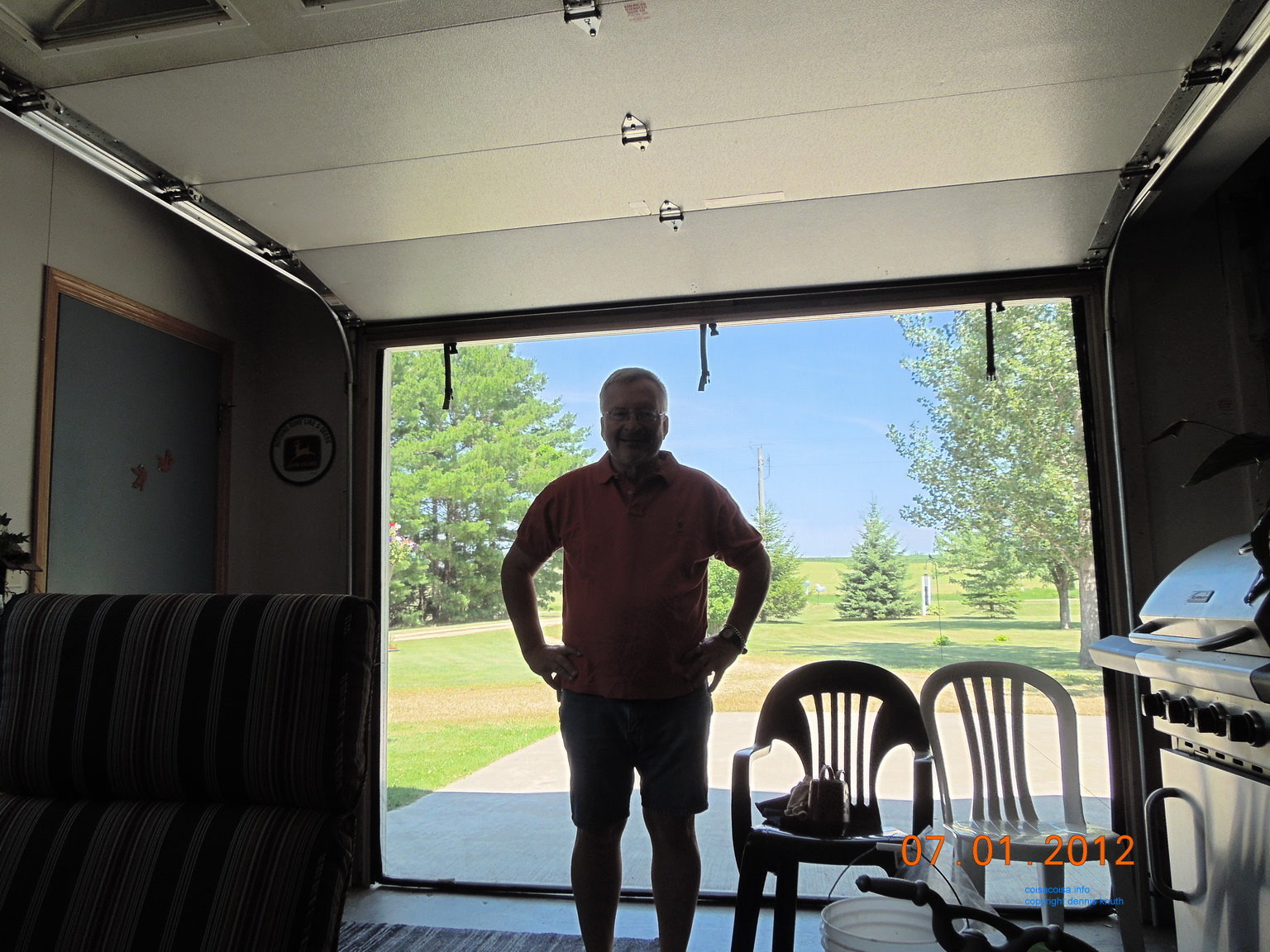 Dennis Knuth standing in shadow profile