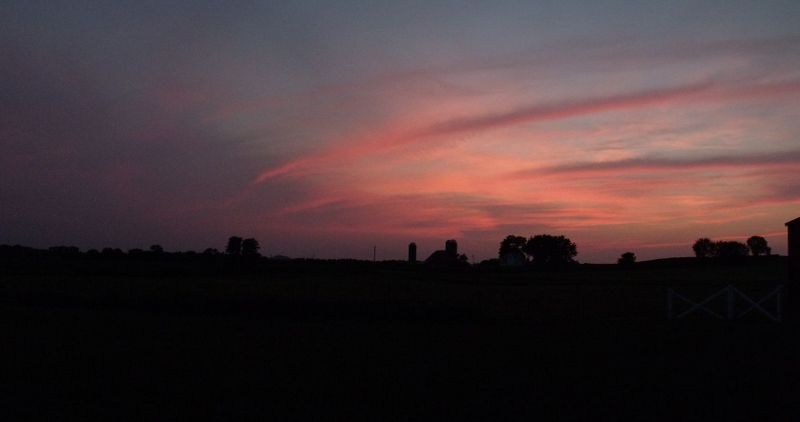 Durand Wisconsin Sunset in July