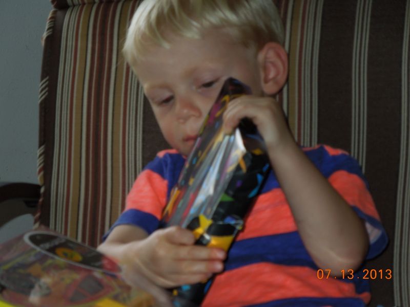 Colin with Birthday Gift