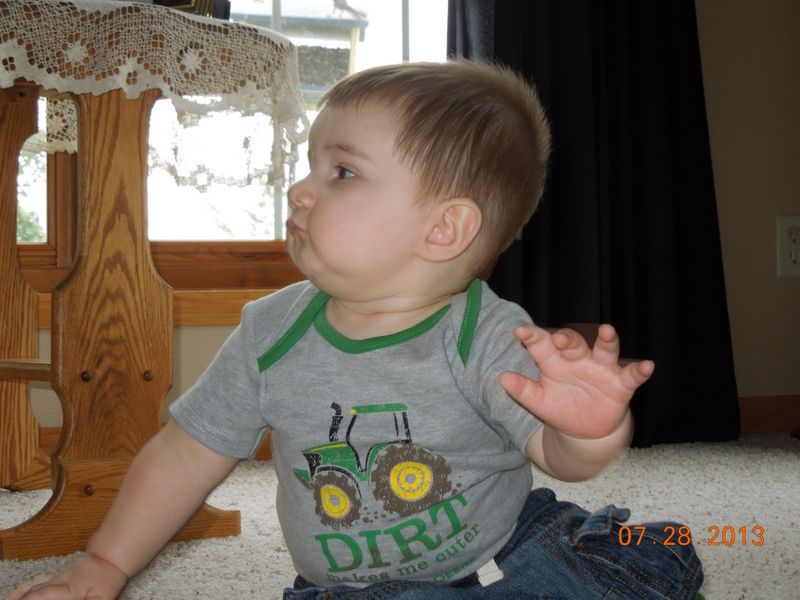 Carson at Grandma and Grandpa's 2013